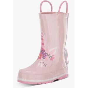 Western Chief Kids Unity Unicorn Rain Boots Pink Waterproof Size 5 Toddler NWT